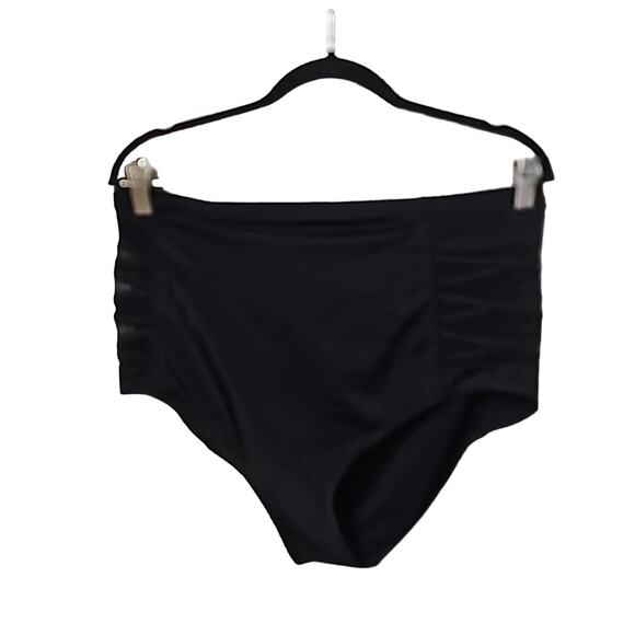 Torrid Black Mesh Sided Swimsuit Bottom Womens Plus Size 2X - Picture 1 of 6